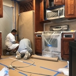 Cabinet re- paint/ Granite install