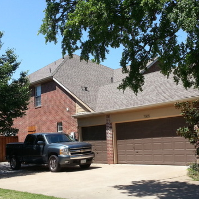 Finished roof and gutters