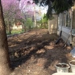 Where the previous patio was