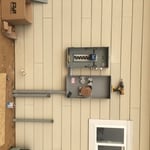 Outdoor service in the process of being built