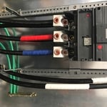 Panel in process of being wired