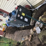 Trench to include drainage for AC
