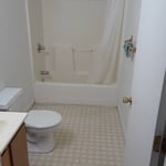 after clean bathroom
