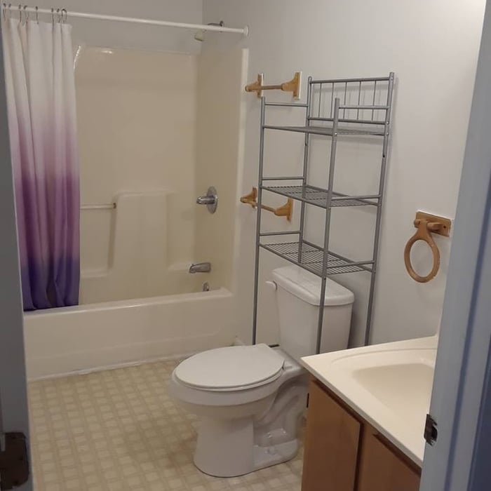 bathroom after clean