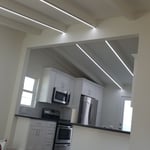 Lights over beams