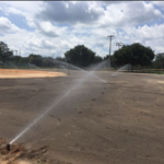 Sprinkler and grass