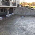 Granite stamped basement patio