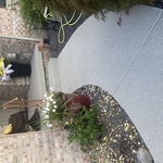 flake porch and sidewalk