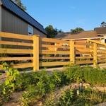 Pressure Treated Cow fence with 5 rails