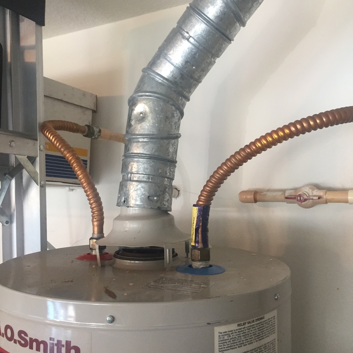 Old valve and copper flex connectors