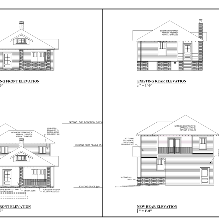 Front and Rear Elevations