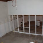 basement drywall & foundation post remediation