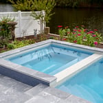 Raised Spa With Tile Facade