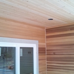Cedar channel and door install