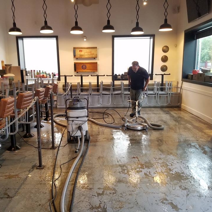 Pressure Washing Interior concrete Floors