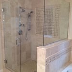 Euro Shower Door with bottom channel installation