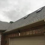 Completed roof project with added skylights