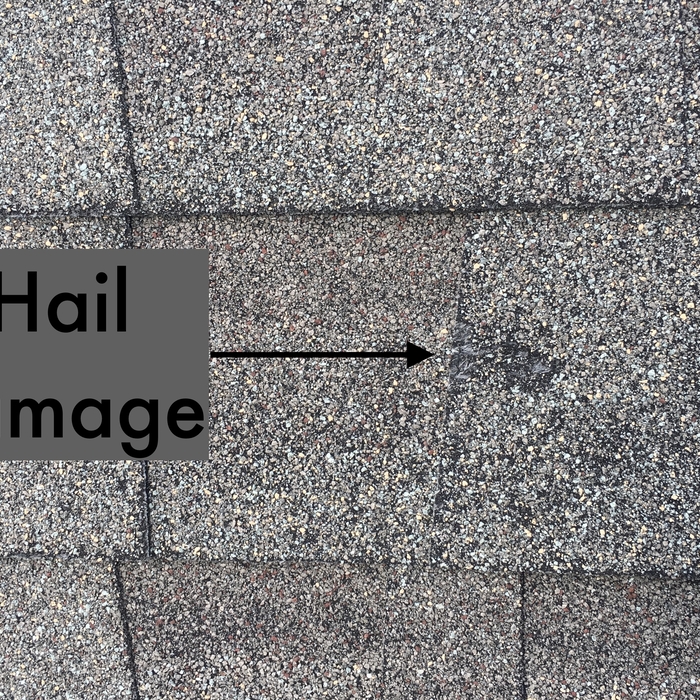 Evidence of hail damage
