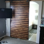 Barn door hung