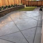 Texture stamp patio and concrete block.