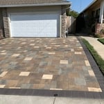 Concrete pavers and concrete stone veneer.