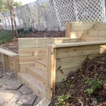 Steps and Retaining wall