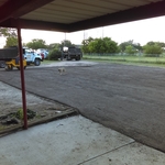 After paving with recycled asphalt