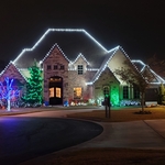 Cool Wight, Green, Blue & Red Holiday Lights