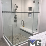 Subway tile shower