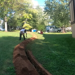 Begin covering new water main