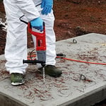 Small Drill Hole in Concrete