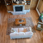 Hickory with cherry stain