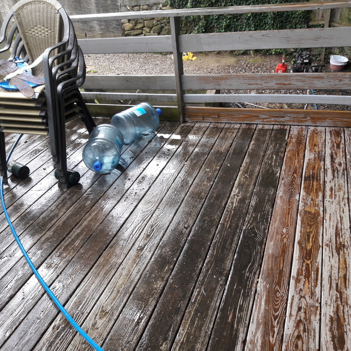 Presure washing deck