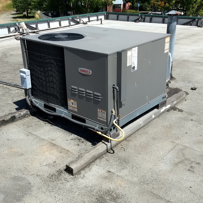 roof leak underneath AC unit
