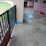 Preparing this concrete for staining.