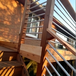 top of stairs