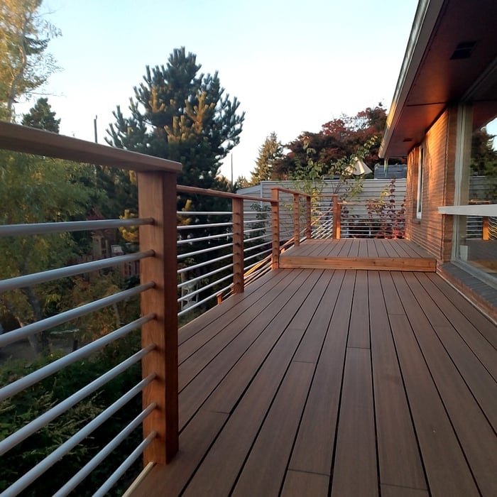 view from top down deck lines.
