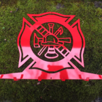 Fire fighter emblem wall hook