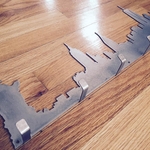 New York, New York skyline wall hooks