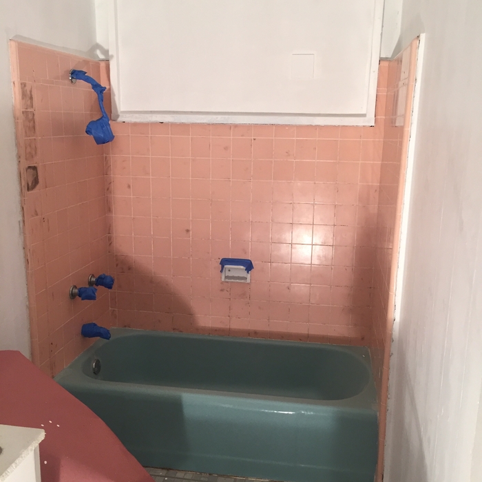 Ceramic tile walls approx 50years old