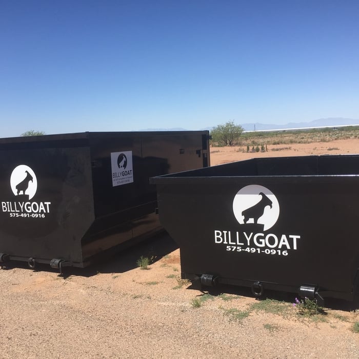 11 and 18 yard Billy Goat dumpsters