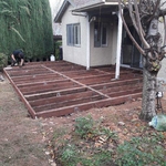 Digging to correct level/footings/deck frame