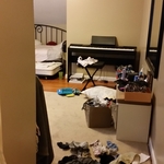 Before photo - closet hallway