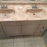 dated look of a custom sized sink