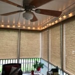 Roller shades for patio