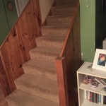 Old carpet stairs