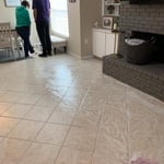 Grout Cleaning in Process
