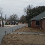 Driveways and sidewalk