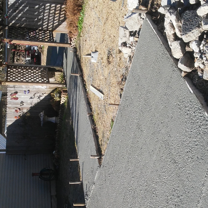Driveways and sidewalk