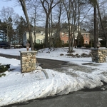 Stone Pillars, Granite Cap & Copper Lanterns
